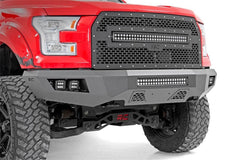 Rough Country Heavy Duty Front LED Bumper - 10770 - Black Patch Performance - ROUG10770