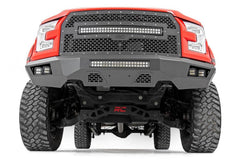 Rough Country Heavy Duty Front LED Bumper - 10770 - Black Patch Performance - ROUG10770