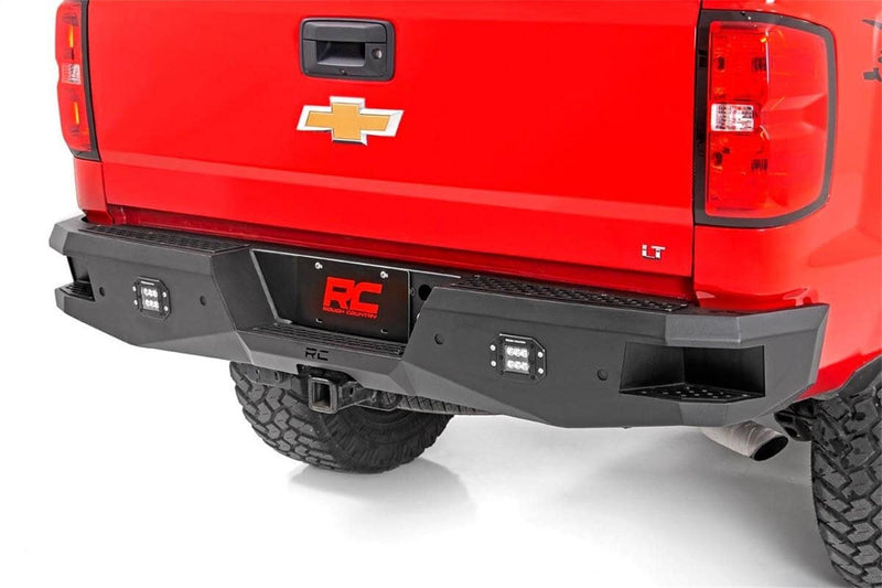 Rough Country Heavy Duty Rear LED Bumper - 10773 - Black Patch Performance - ROUG10773
