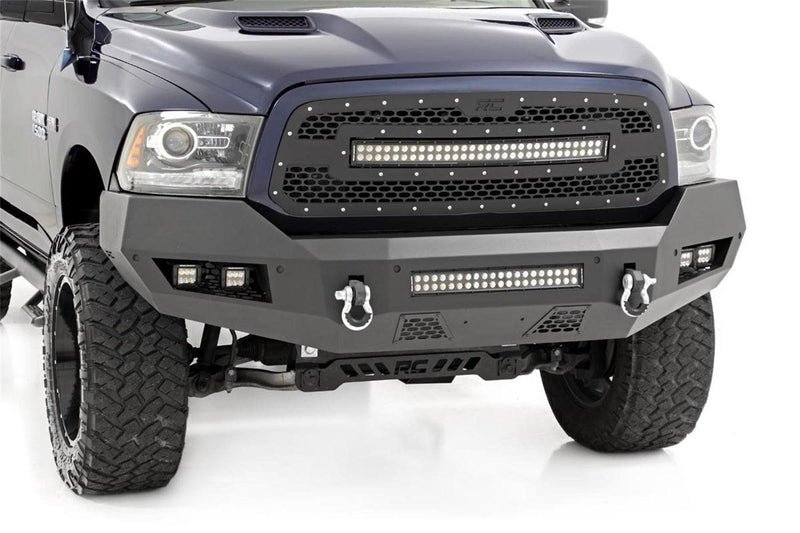 Rough Country Heavy Duty Front LED Bumper - 10774 - Black Patch Performance - ROUG10774