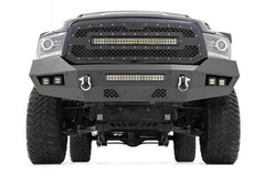 Rough Country Heavy Duty Front LED Bumper - 10774 - Black Patch Performance - ROUG10774