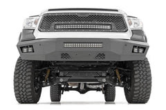 Rough Country Heavy Duty Front LED Bumper - 10777 - Black Patch Performance - ROUG10777