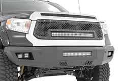 Rough Country Heavy Duty Front LED Bumper - 10777 - Black Patch Performance - ROUG10777