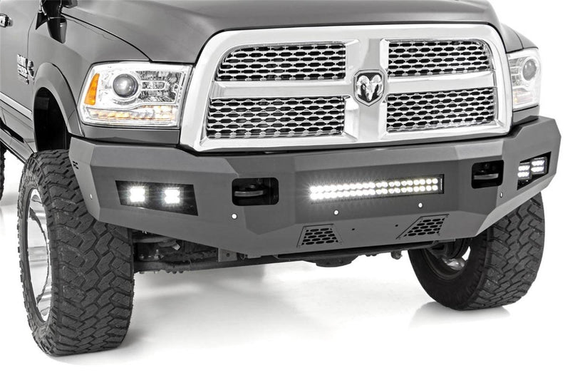 Rough Country LED Front Bumper - 10785 - Black Patch Performance - ROUG10785