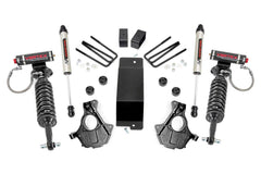 Rough Country 3.5 in Suspension Lift Knuckle Kit w/Shocks - 12457 - Black Patch Performance - ROUG12457