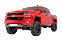 Rough Country OV2 Side Steps - 14010 - Black Patch Performance - ROUG14010