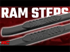 Rough Country Oval Nerf Step Bar - 21004 - Black Patch Performance - ROUG21004