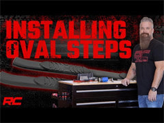 Rough Country Oval Nerf Step Bar - 21005 - Black Patch Performance - ROUG21005