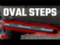 Rough Country Oval Nerf Step Bar - 21013 - Black Patch Performance - ROUG21013