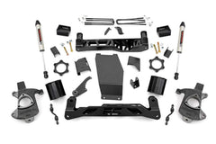 Rough Country 5 in Suspension Lift Kit w/Shocks - 22370 - Black Patch Performance - ROUG22370