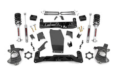 Rough Country 5 in Suspension Lift Kit w/Shocks - 22434 - Black Patch Performance - ROUG22434