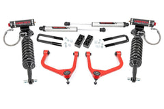 Rough Country 3.5 in Suspension Lift Kit w/Shocks - 22657RED - Black Patch Performance - ROUG22657RED
