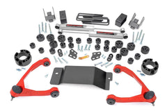 Rough Country 4.75 in Suspension Lift Kit w/Shocks - 257.20RED - Black Patch Performance - ROUG257.20RED