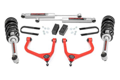 Rough Country 3.5 in Suspension Lift Kit w/Shocks - 28831RED - Black Patch Performance - ROUG28831RED