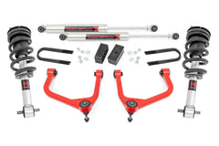 Rough Country 3.5 in Suspension Lift Kit w/Shocks - 28840RED - Black Patch Performance - ROUG28840RED