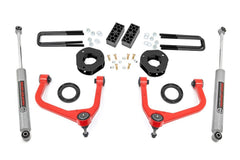 Rough Country 3.5 in Suspension Lift Kit w/Shocks - 29531RED - Black Patch Performance - ROUG29531RED