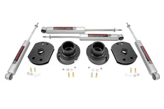 Rough Country 2.5 in Leveling Lift Kit w/Shocks - 30230 - Black Patch Performance - ROUG30230