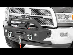 Rough Country Exo Winch Mount System Front Bumper - 31007 - Black Patch Performance - ROUG31007
