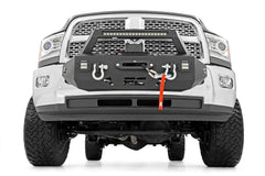 Rough Country Exo Winch Mount System Front Bumper - 31007 - Black Patch Performance - ROUG31007