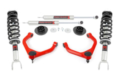 Rough Country 3.5 in Suspension Lift Kit w/Shocks - 31440RED - Black Patch Performance - ROUG31440RED