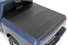 Rough Country Soft Tri - Fold Tonneau Bed Cover - 41816550 - Black Patch Performance - ROUG41816550