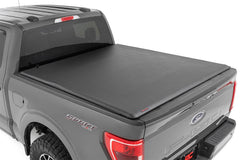 Rough Country Soft Roll-Up Bed Cover - 42220550 - Black Patch Performance - ROUG42220550