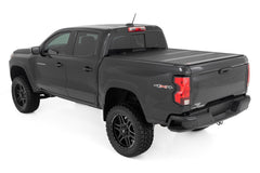 Rough Country Hard Low Profile Bed Cover - 47120500B - Black Patch Performance - ROUG47120500B