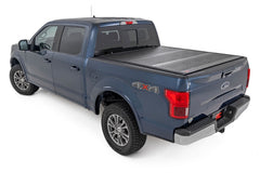 Rough Country Hard Low Profile Bed Cover - 47220500A - Black Patch Performance - ROUG47220500A