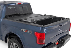 Rough Country Hard Tri - Fold Tonneau Bed Cover - 47220550A - Black Patch Performance - ROUG47220550A