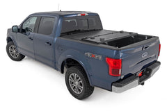 Rough Country Hard Low Profile Bed Cover - 47221550B - Black Patch Performance - ROUG47221550B