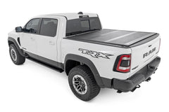 Rough Country Hard Low Profile Bed Cover - 47320550B - Black Patch Performance - ROUG47320550B