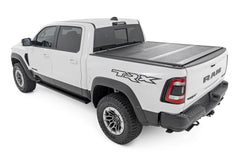 Rough Country Hard Low Profile Bed Cover - 47320650A - Black Patch Performance - ROUG47320650A