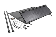 Rough Country Hard Tri - Fold Tonneau Bed Cover - 47420500 - Black Patch Performance - ROUG47420500