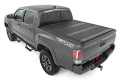 Rough Country Hard Low Profile Bed Cover - 47420500A - Black Patch Performance - ROUG47420500A