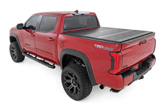 Rough Country Hard Tri - Fold Tonneau Bed Cover - 47514551A - Black Patch Performance - ROUG47514551A