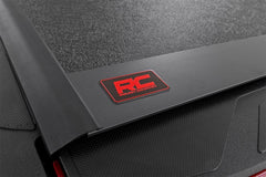 Rough Country Hard Tri - Fold Tonneau Bed Cover - 47514551A - Black Patch Performance - ROUG47514551A