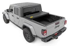 Rough Country Hard Low Profile Bed Cover - 47620500A - Black Patch Performance - ROUG47620500A