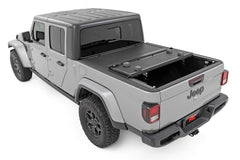Rough Country Hard Low Profile Bed Cover - 47620500B - Black Patch Performance - ROUG47620500B
