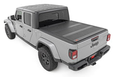 Rough Country Hard Low Profile Bed Cover - 47620500B - Black Patch Performance - ROUG47620500B