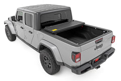 Rough Country Hard Low Profile Bed Cover - 47620500B - Black Patch Performance - ROUG47620500B