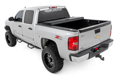 Rough Country Hard Tri - Fold Tonneau Bed Cover - 49113551 - Black Patch Performance - ROUG49113551