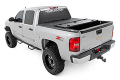 Rough Country Hard Tri - Fold Tonneau Bed Cover - 49113551 - Black Patch Performance - ROUG49113551