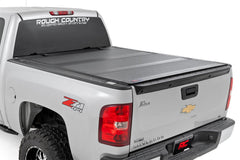 Rough Country Hard Tri - Fold Tonneau Bed Cover - 49113551 - Black Patch Performance - ROUG49113551