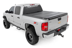 Rough Country Hard Tri - Fold Tonneau Bed Cover - 49113551 - Black Patch Performance - ROUG49113551