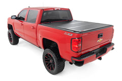Rough Country Hard Tri - Fold Tonneau Bed Cover - 49119551 - Black Patch Performance - ROUG49119551