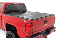 Rough Country Hard Tri - Fold Tonneau Bed Cover - 49119651 - Black Patch Performance - ROUG49119651