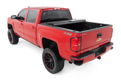 Rough Country Hard Tri - Fold Tonneau Bed Cover - 49119651 - Black Patch Performance - ROUG49119651