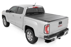 Rough Country Hard Tri - Fold Tonneau Bed Cover - 49120500 - Black Patch Performance - ROUG49120500