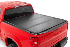 Rough Country Hard Tri - Fold Tonneau Bed Cover - 49120650 - Black Patch Performance - ROUG49120650