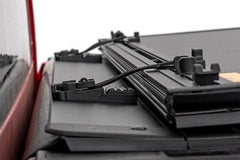 Rough Country Hard Tri - Fold Tonneau Bed Cover - 49120650 - Black Patch Performance - ROUG49120650